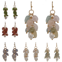 Alighieri Freshwater Pearl Gemstone Earrings - Carnelian