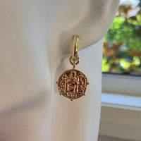 Ursula Coin Hoop Earrings