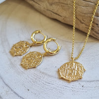 Ursula Coin Hoop Earrings