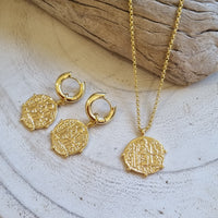 Ursula Coin Hoop Earrings