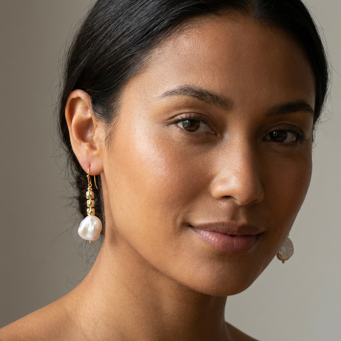 Verona Keshi Pearl Earrings