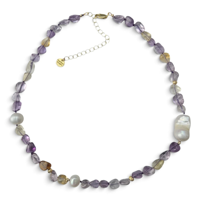 Yana Ametrine and Pearl necklace