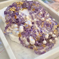 Yana Ametrine and Pearl necklace