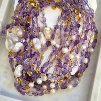 Yana Ametrine and Pearl necklace