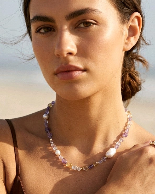 Yana Ametrine and Pearl necklace