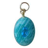 Sage Gemstone Pendants Charms Amazonite