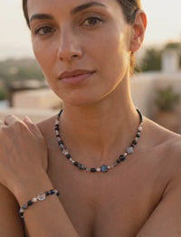 Mariposa Necklace Spinel, Labradorite and Pearl