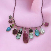 Candyland Charms Blue Topaz Garnet Crystal
