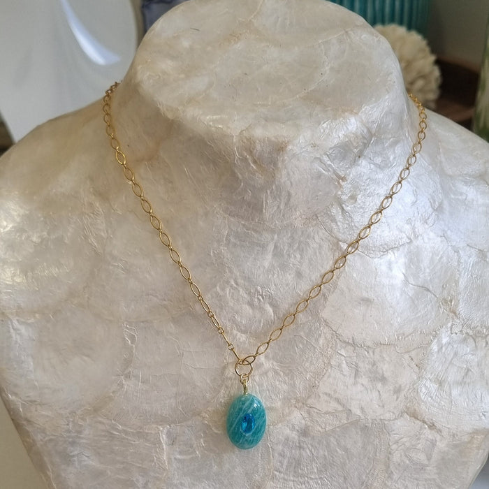 Sage Gemstone Pendants Charms Amazonite