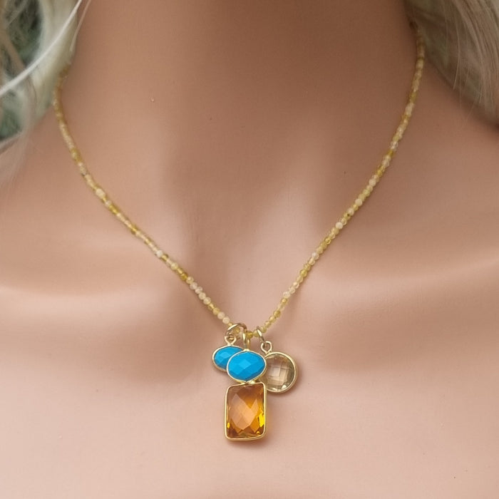 Candyland Charms Citrine Turquoise Crystal