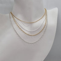 Paris Sterling Silver and Gold filled Chain Necklaces