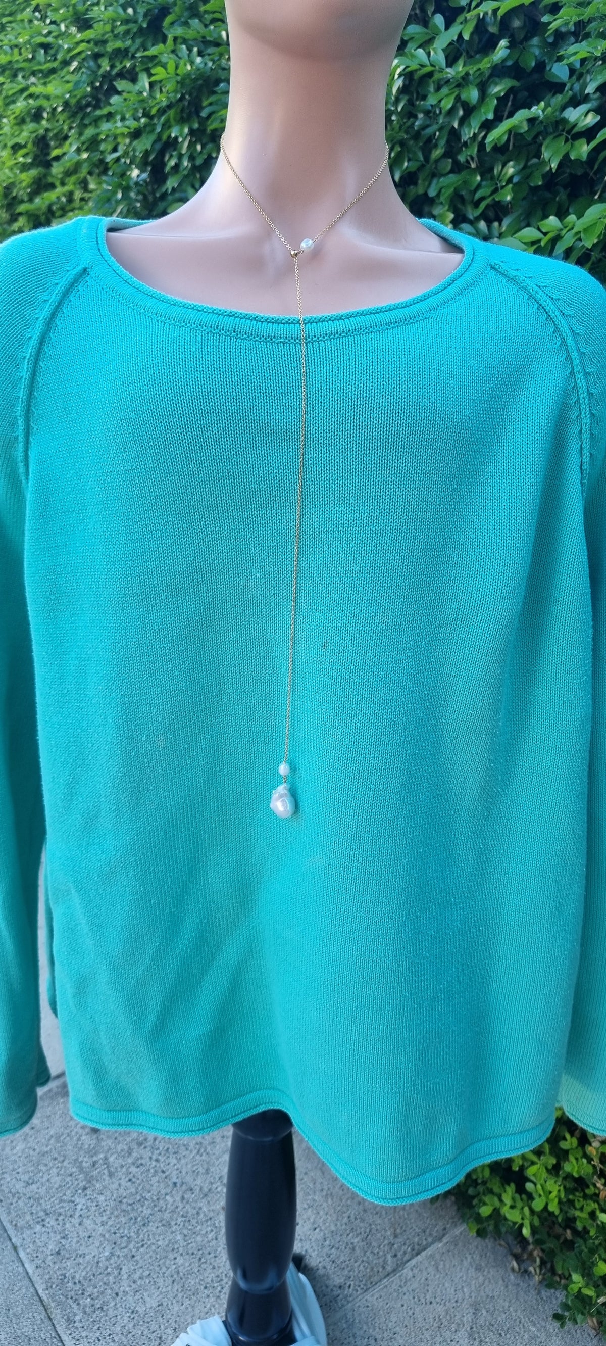 Ann Gemstone drop Earrings - Amazonite