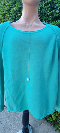 Ann Gemstone drop Earrings - Amazonite
