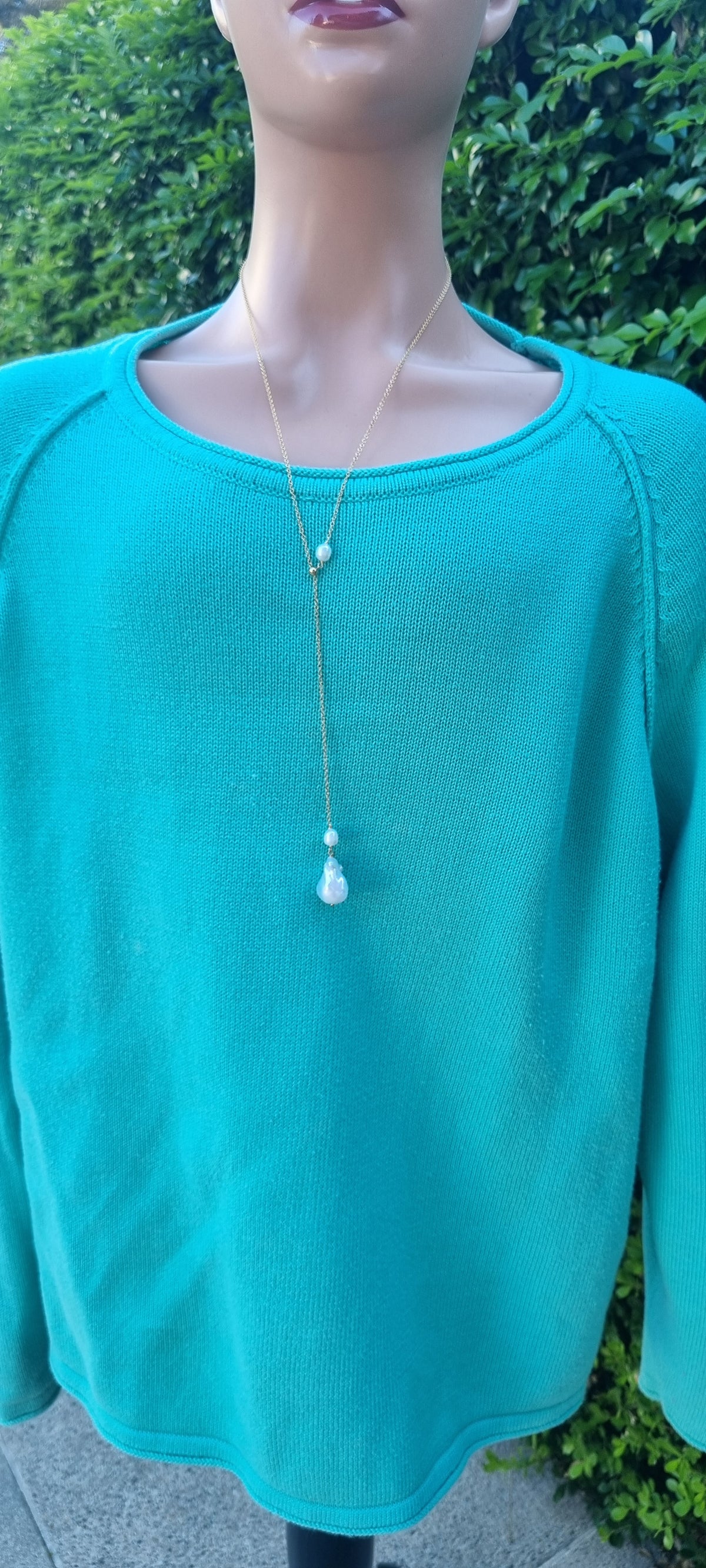 Ann Gemstone drop Earrings - Amazonite