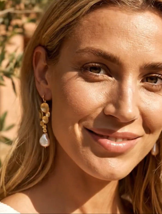 Navigio Multidrop Baroque Freshwater Pearl Earrings