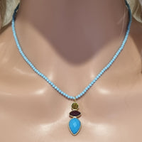 Candyland Charms Turquoise Garnet Peridot Crystal