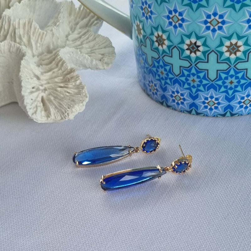 Primavera Crystal Earrings Sapphire