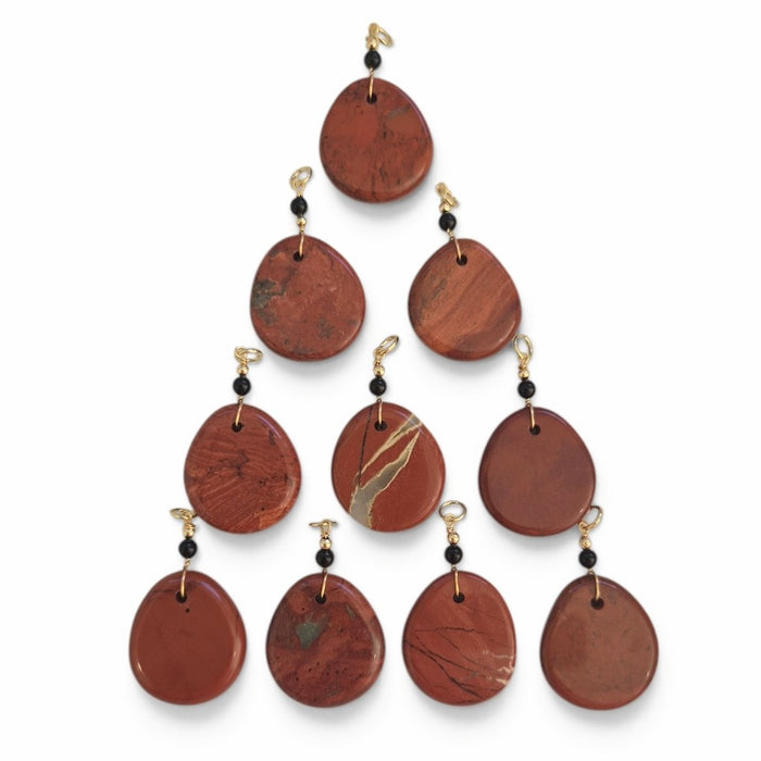 Siena Red Jasper and Onyx Pendant