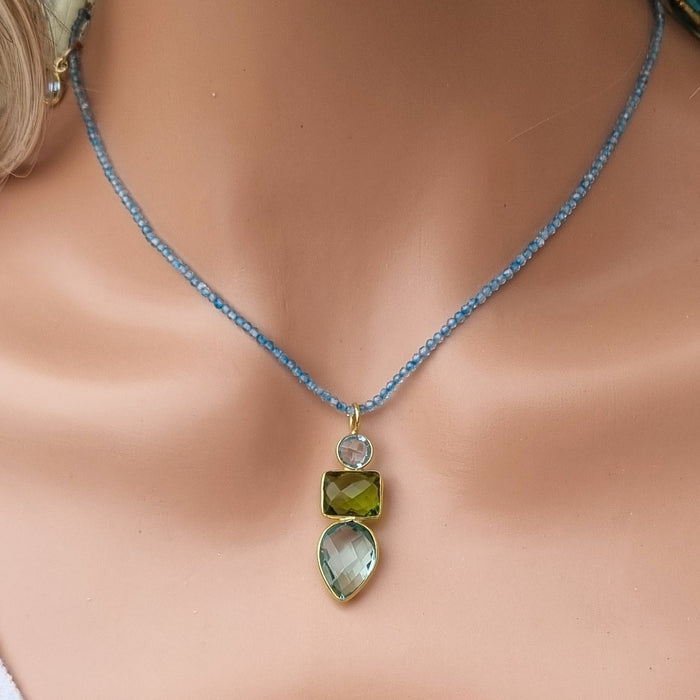 Candyland Charms Blue Topaz Emerald Crystal