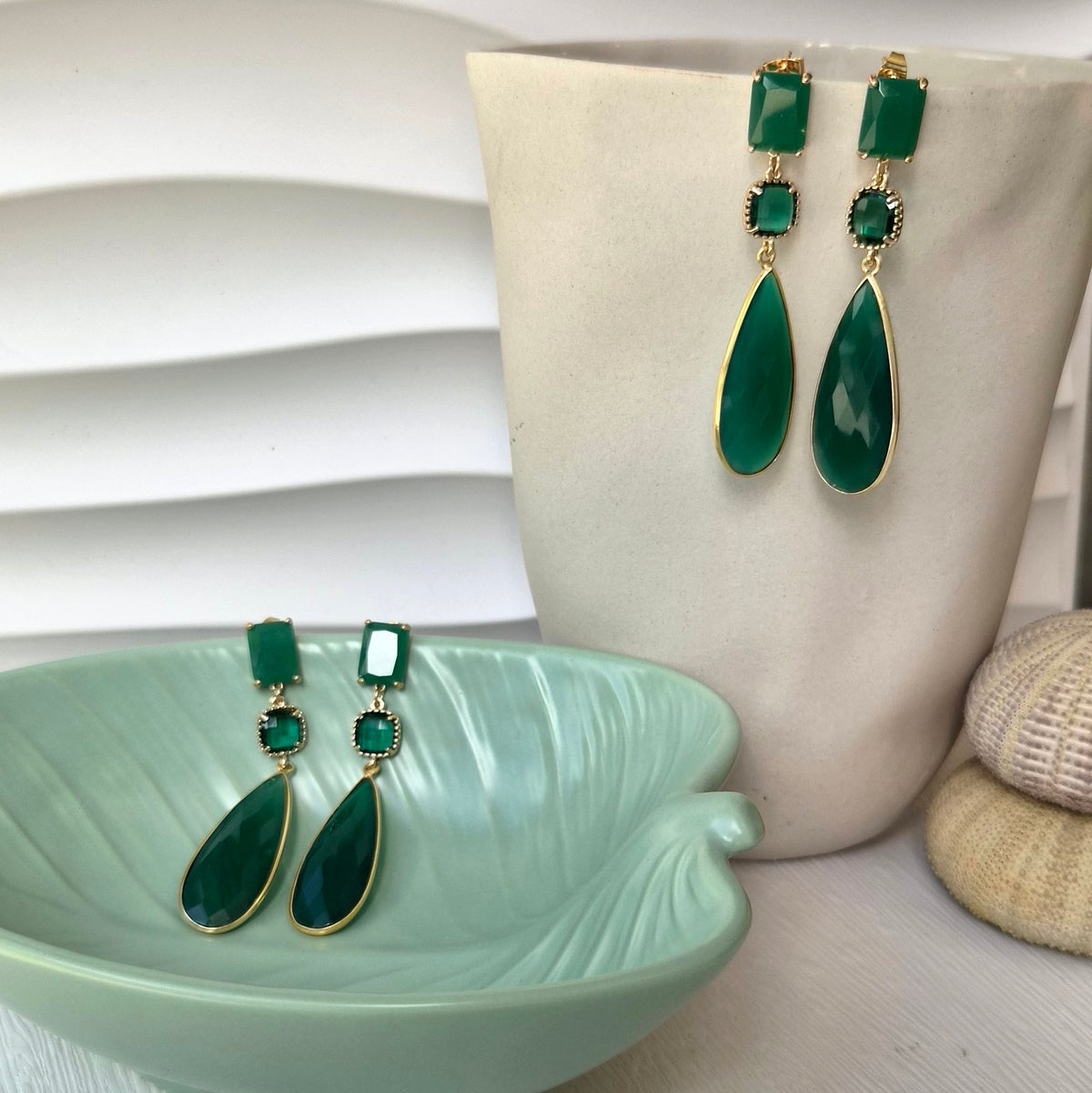 Reverie Green Onyx Earrings