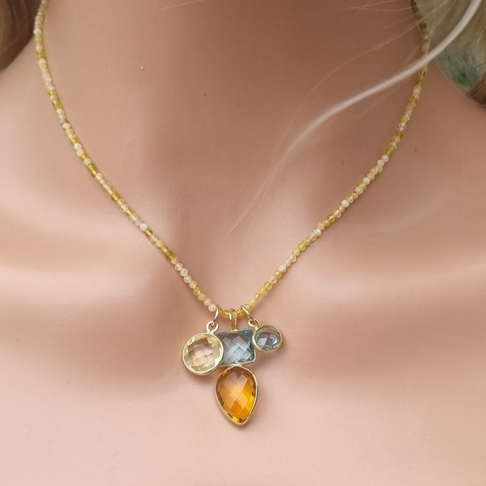 Candyland Charms Citrine Blue Topaz Crystal