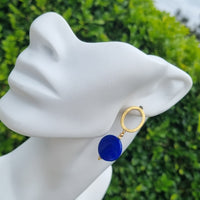 Eden Lapis Lazuli Open Circle Stud Earrings