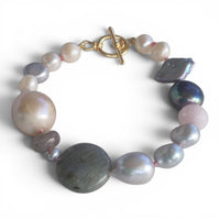 Terravita Pearl, Labradorite and Kunzite Bracelet