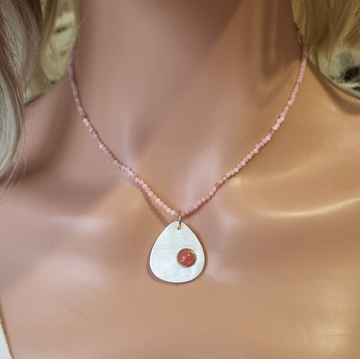 Sage Mother Of Pearl Pendant and Charms