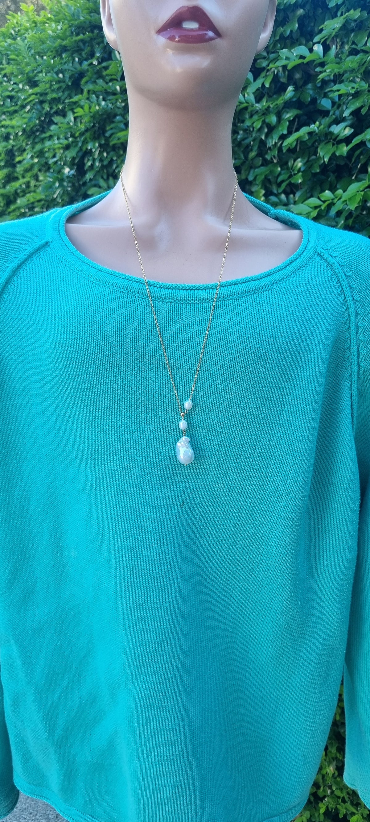 Ann Gemstone drop Earrings - Amazonite