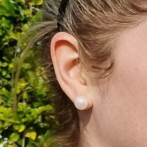 Fancesca 10-11mm Freshwater Pearl Sterling Silver stud Earrings