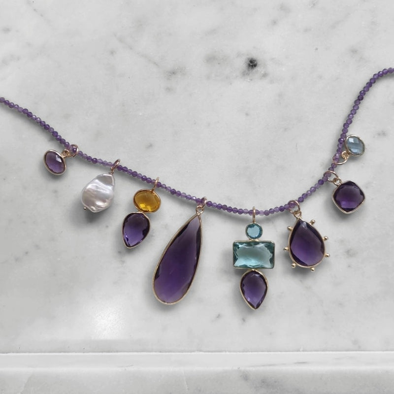Candyland Charms Amethyst Blue Topaz Crystal