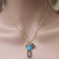 Candyland Charms Smokey Quartz Turquoise Blue Topaz Crystal