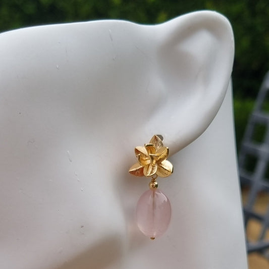 Ulla Rose Quartz Earrings