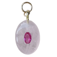 Rose quartz Charm for jewellery