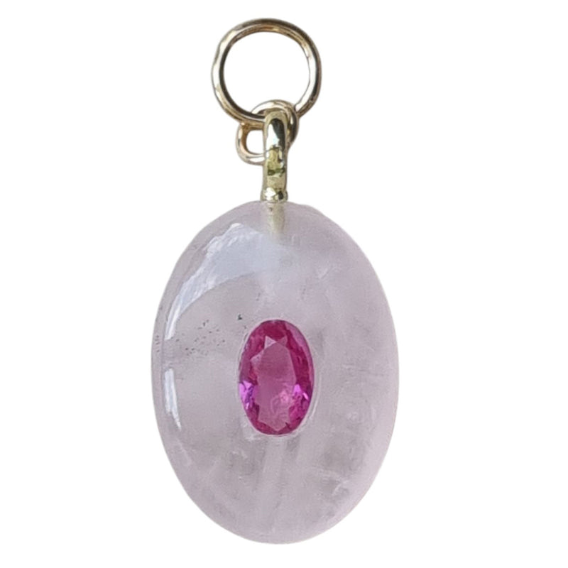 Rose quartz Charm for jewellery