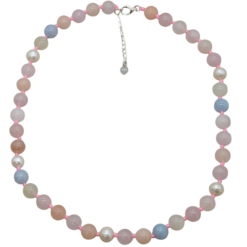 Sofia Carnelian and Freshwater Pearl Sterling Silver necklace