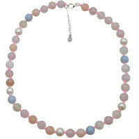 Sofia Rose Quartz and Freshwater Pearl Sterling Silver necklace