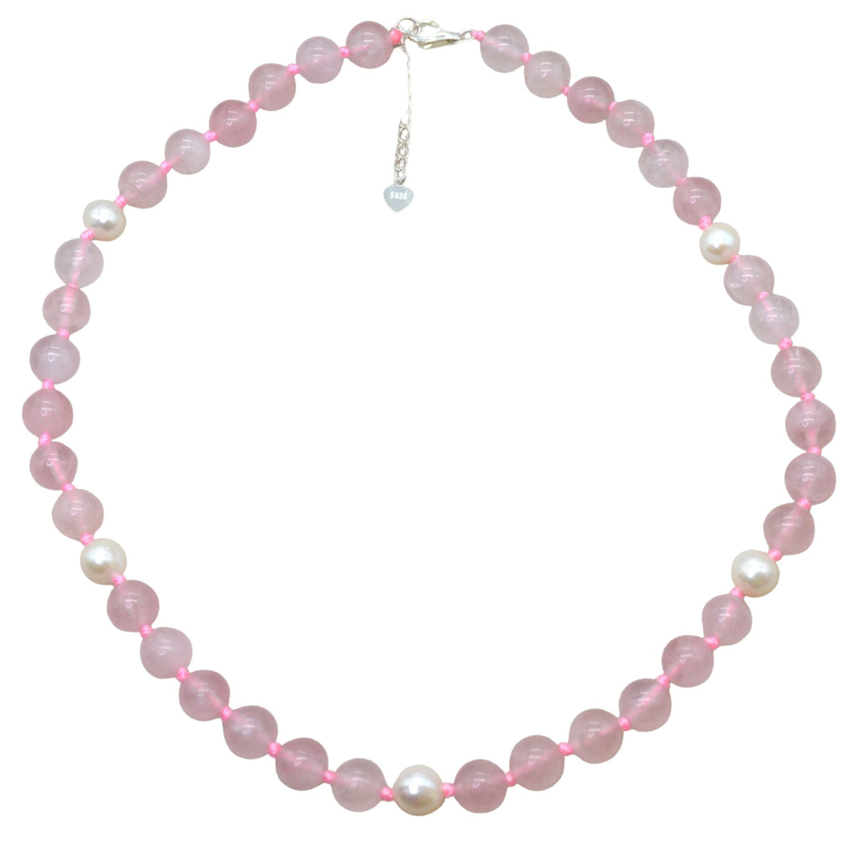 Sofia Aquamarine and Freshwater Pearl Sterling Silver necklace