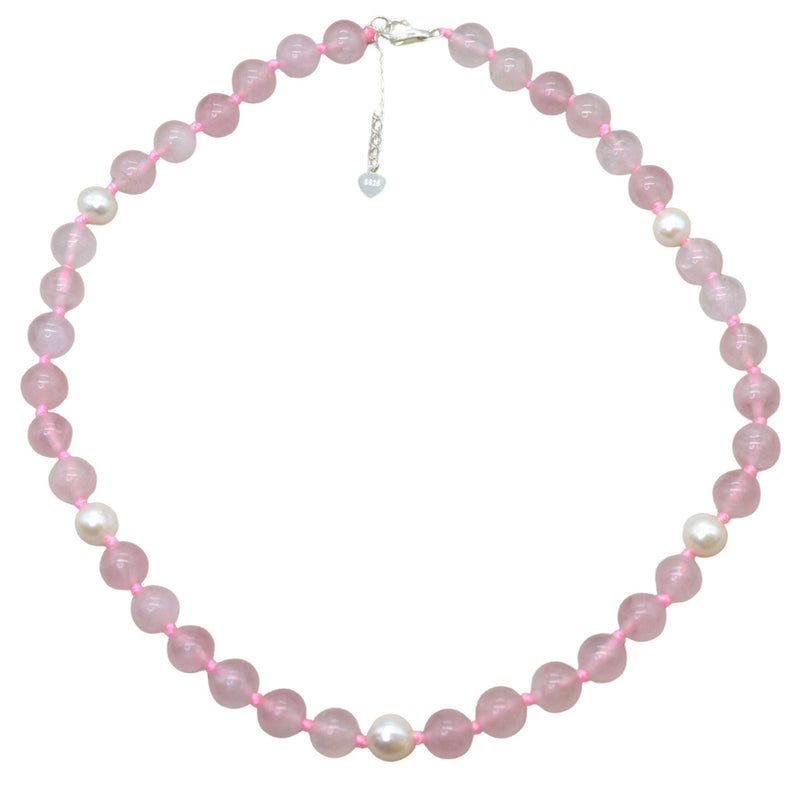 Sofia Carnelian and Freshwater Pearl Sterling Silver necklace