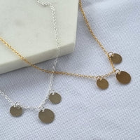 Raina 14K Gold filled or Sterling silver 3 disc Necklace