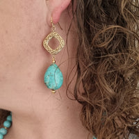 Aphrodite Turquoise Window Earrings