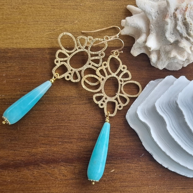 Evie Peruvian Amazonite Earrings