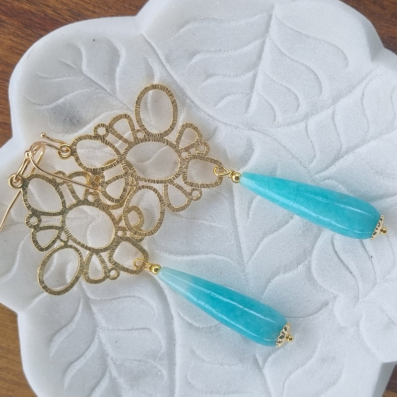 Evie Peruvian Amazonite Earrings