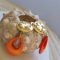 Aphrodite Citrus Mother of Pearl Stud Earrings