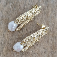 Lola Rock Slide Freshwater Pearl Earrings