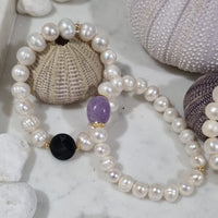 Tin Cup Freshwater Pearl Gemstone bracelets