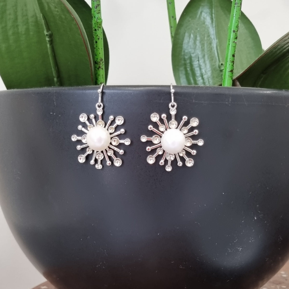 Starburst Freshwater Pearl Earrings