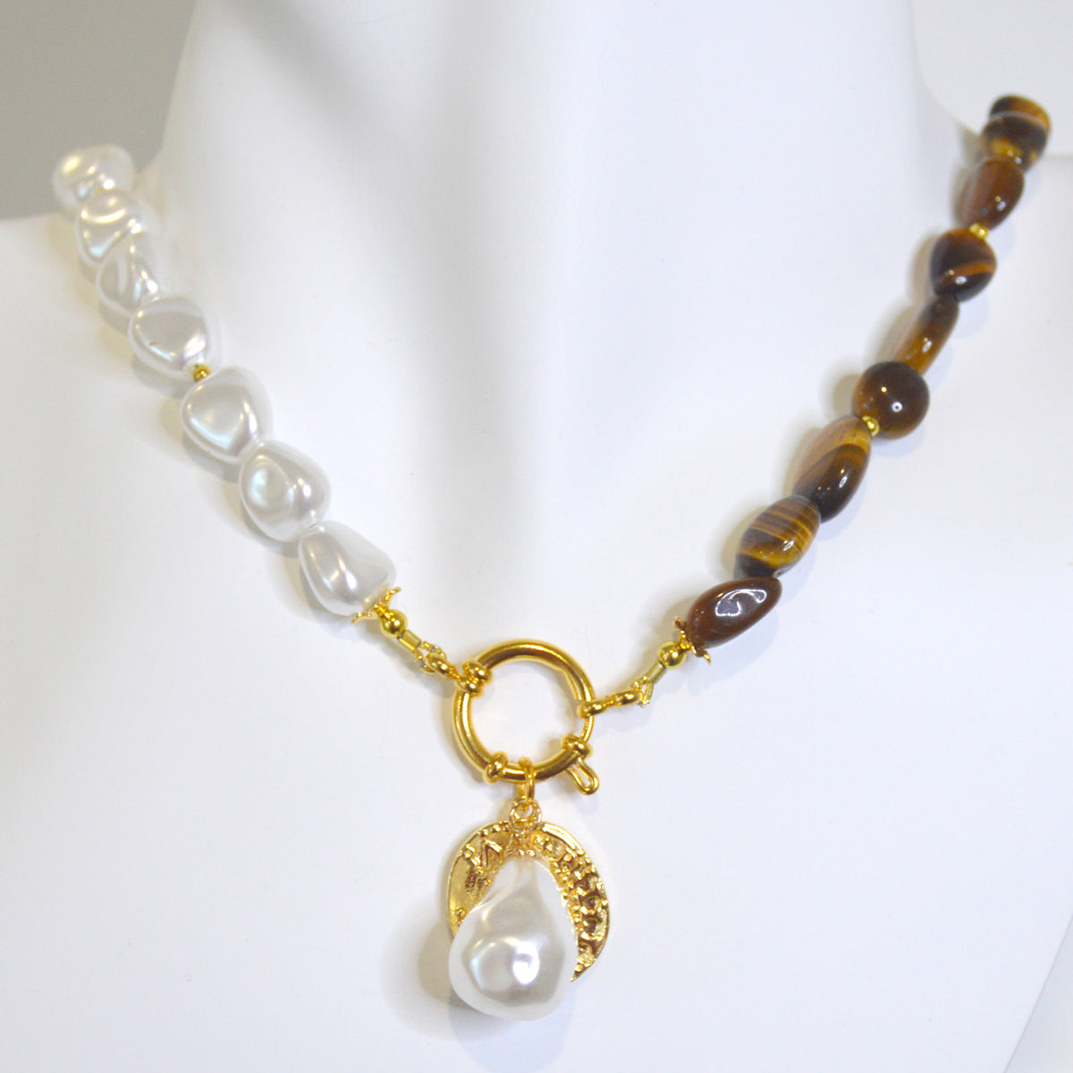 Maria Tiger Eye Pendant Necklace