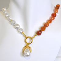 Maria Red Agate Pendant Necklace