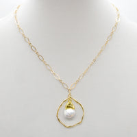 Baco Gold Baroque Pearl pendant Necklace